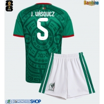 Maglie da calcio Messico Johan Vasquez #5 Prima Maglia Bambino Mondiali 2026  Manica Corta (+ Pantaloni corti)